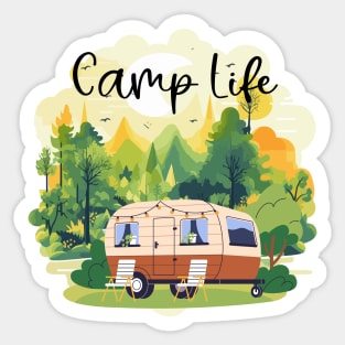 Camp Life, Camper Trailer Sticker